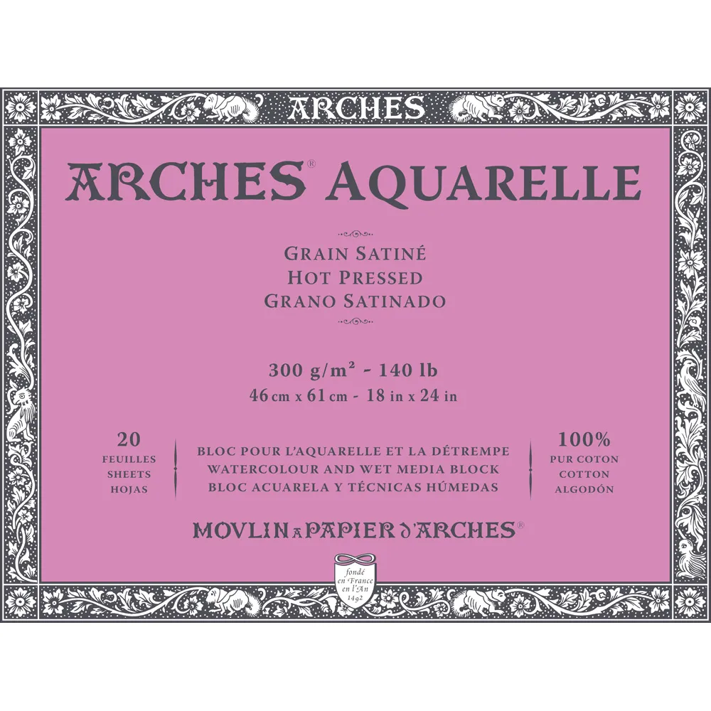 アルシュ水彩紙ブロック300g 極細