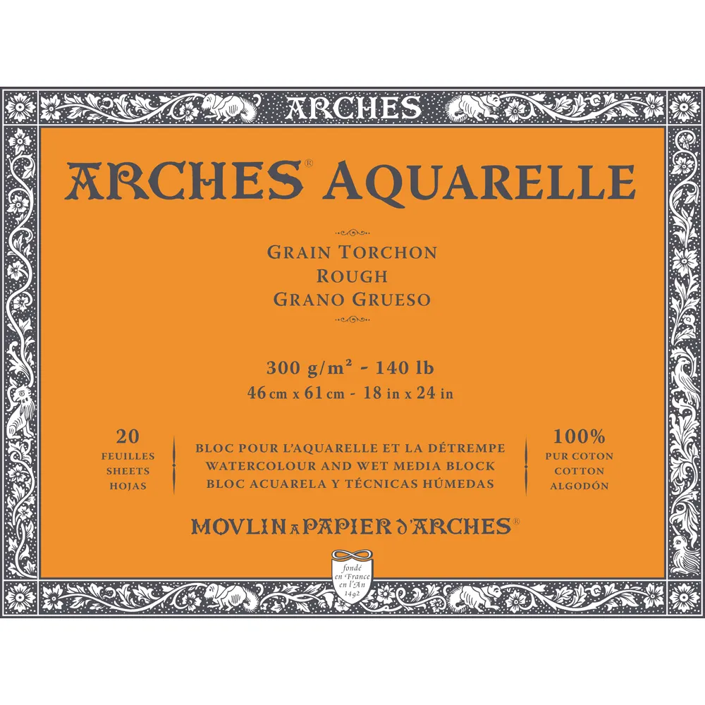 アルシュ水彩紙ブロック300g 荒目