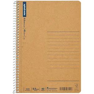 製品画像：スパイラルノート ベーシック　横罫　B6