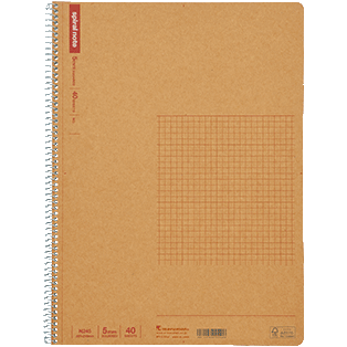 製品画像：スパイラルノート ベーシック　5㎜方眼罫　A4