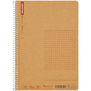 製品画像：スパイラルノート ベーシック　5㎜方眼罫　A5