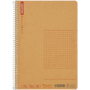 製品画像：スパイラルノート ベーシック　5㎜方眼罫　A5