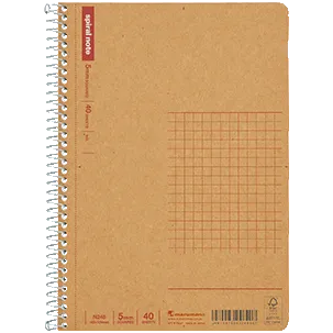 製品画像：スパイラルノート ベーシック　5㎜方眼罫　B6