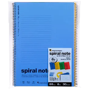 製品画像：スパイラルノート 1960 6㎜横罫　B5　4冊パック