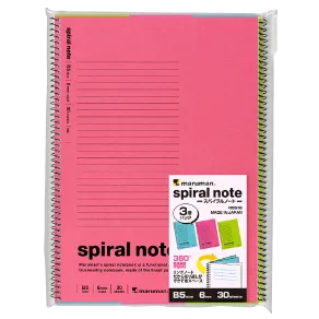 製品画像：スパイラルノート 1960 6㎜横罫　B5　3冊パック