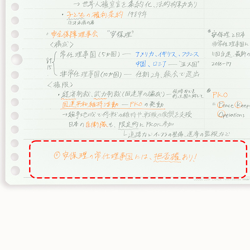 ポイントを「要点まとめスペース」に記入