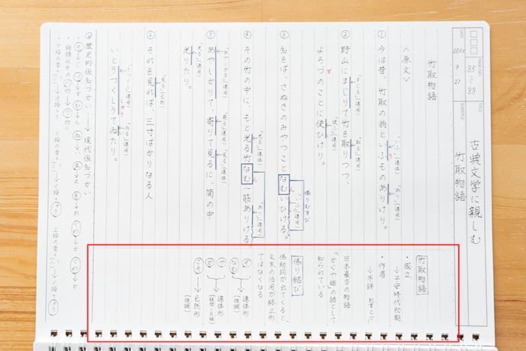 国語で取り入れたいノートの書き方