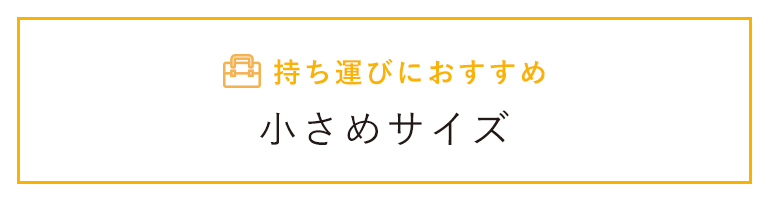 持ち運びにおすすめ小さめサイズ