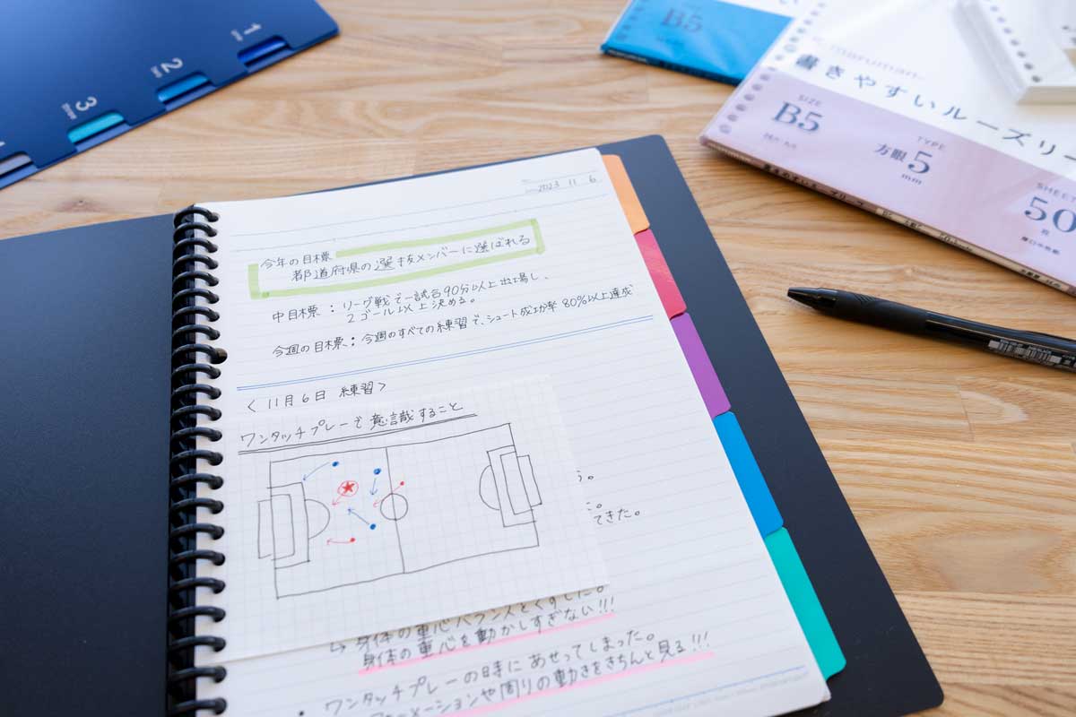 サッカーノートの効果的な書き方・使い方