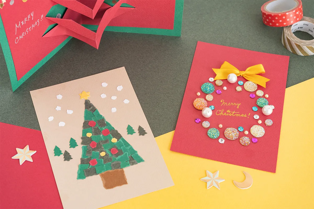 イメージ画像：クリスマスカードを子どもと手作り！簡単かわいいメッセージカードの作り方 