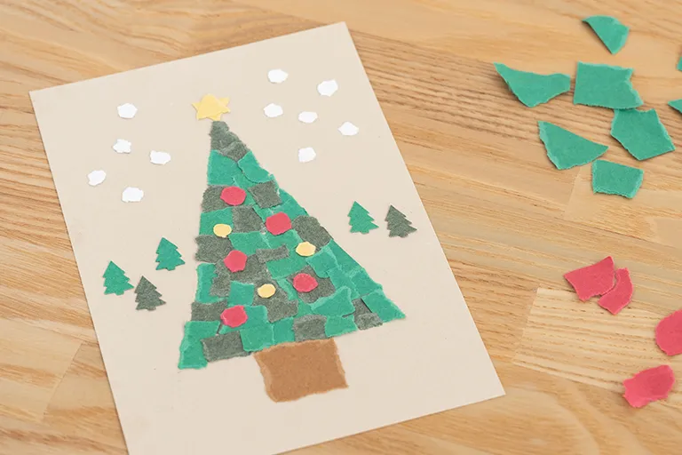 イメージ｜3歳以上向け：ちぎり絵・貼り絵でクリスマスツリー