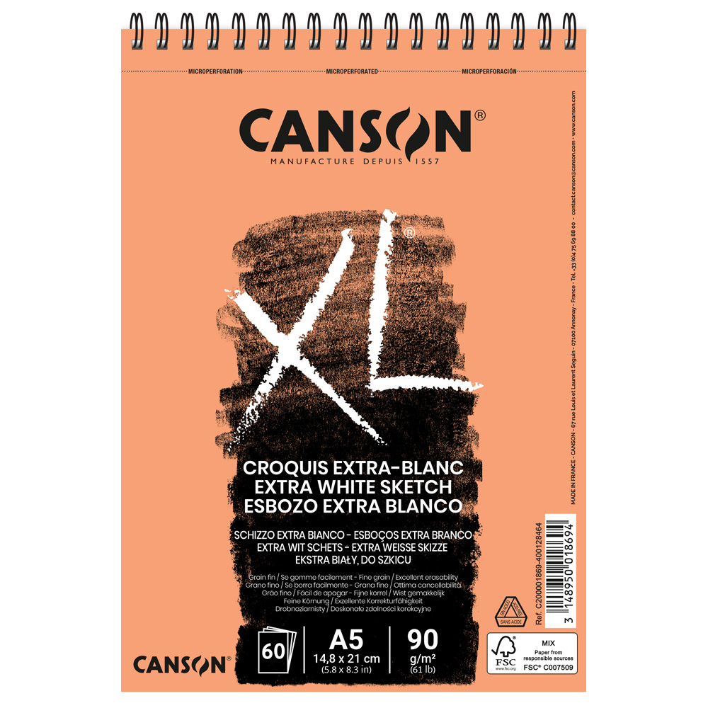 NEW 輸入スケッチブック キャンソンXL フルーイドゥミックスメディア A4 5冊入 110-533