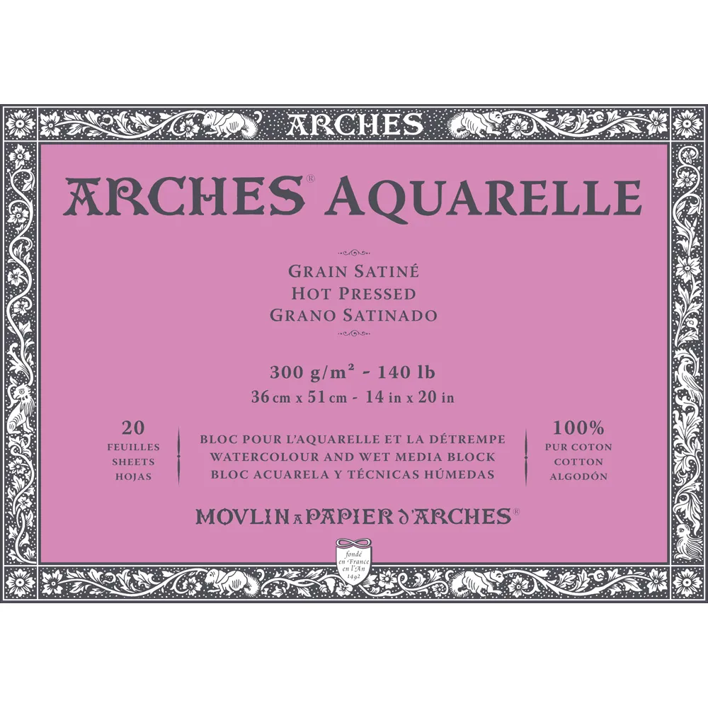 アルシュ水彩紙　ブロック　極細　300g/㎡　＜B3＞