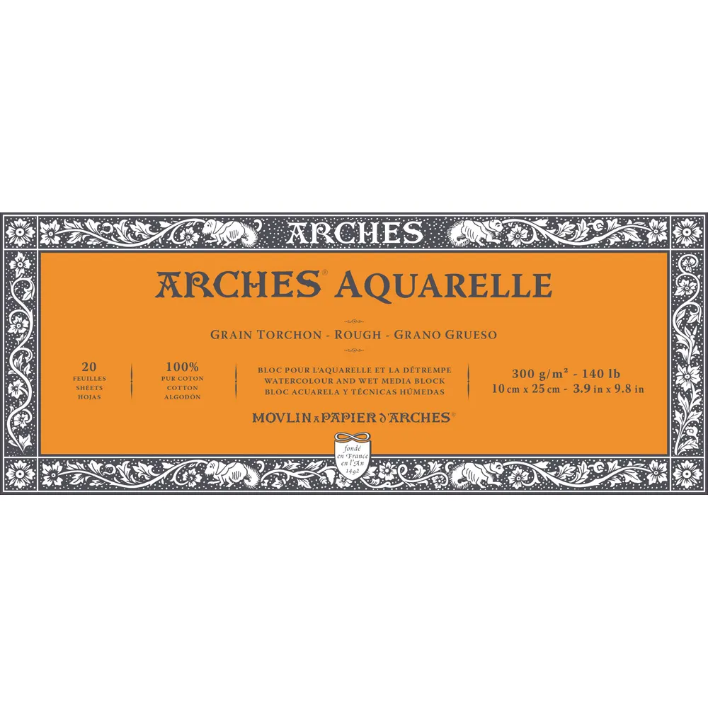 アルシュ水彩紙　ブロック　荒目　300g/㎡　＜特殊ｻｲｽﾞ＞