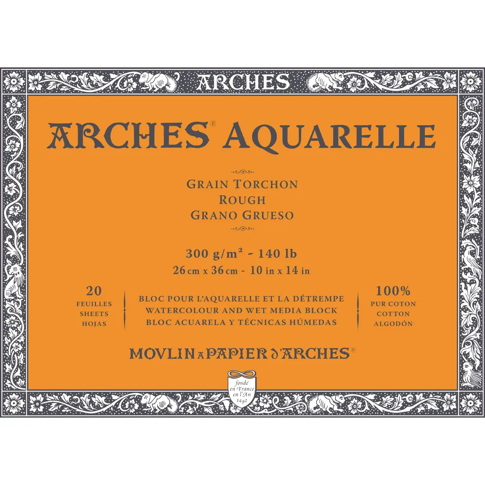 アルシュ水彩紙　ブロック　荒目　300g/㎡　＜B4＞