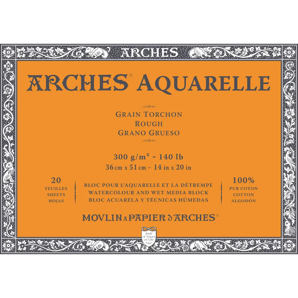 アルシュ水彩紙　ブロック　荒目　300g/㎡　＜B3＞