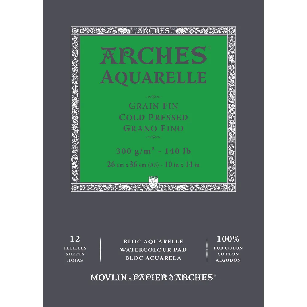アルシュ水彩紙　パッド　細目　300g/㎡　＜B4＞