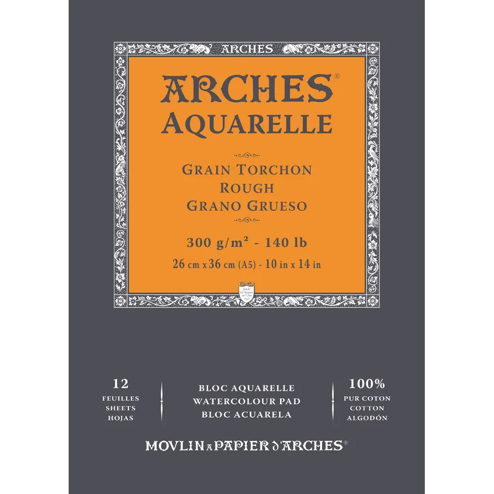 アルシュ水彩紙　パッド　荒目　300g/㎡　＜B4＞