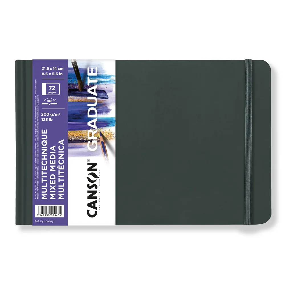 グラジュエイトブック　ミックスメディア　ホワイトペーパー　短辺綴じ　＜A5変型＞