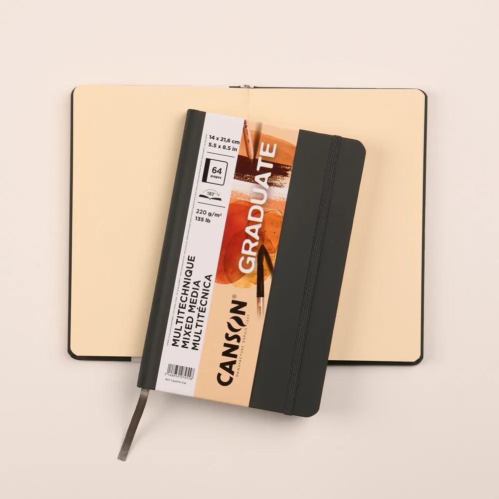 グラジュエイトブック　ミックスメディア　ナチュラルペーパー　＜A5変型＞
