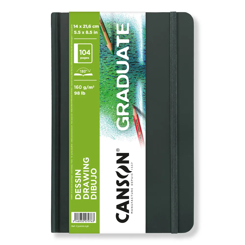 グラジュエイトブック　ドローイング　ホワイトペーパー　＜A5変型＞