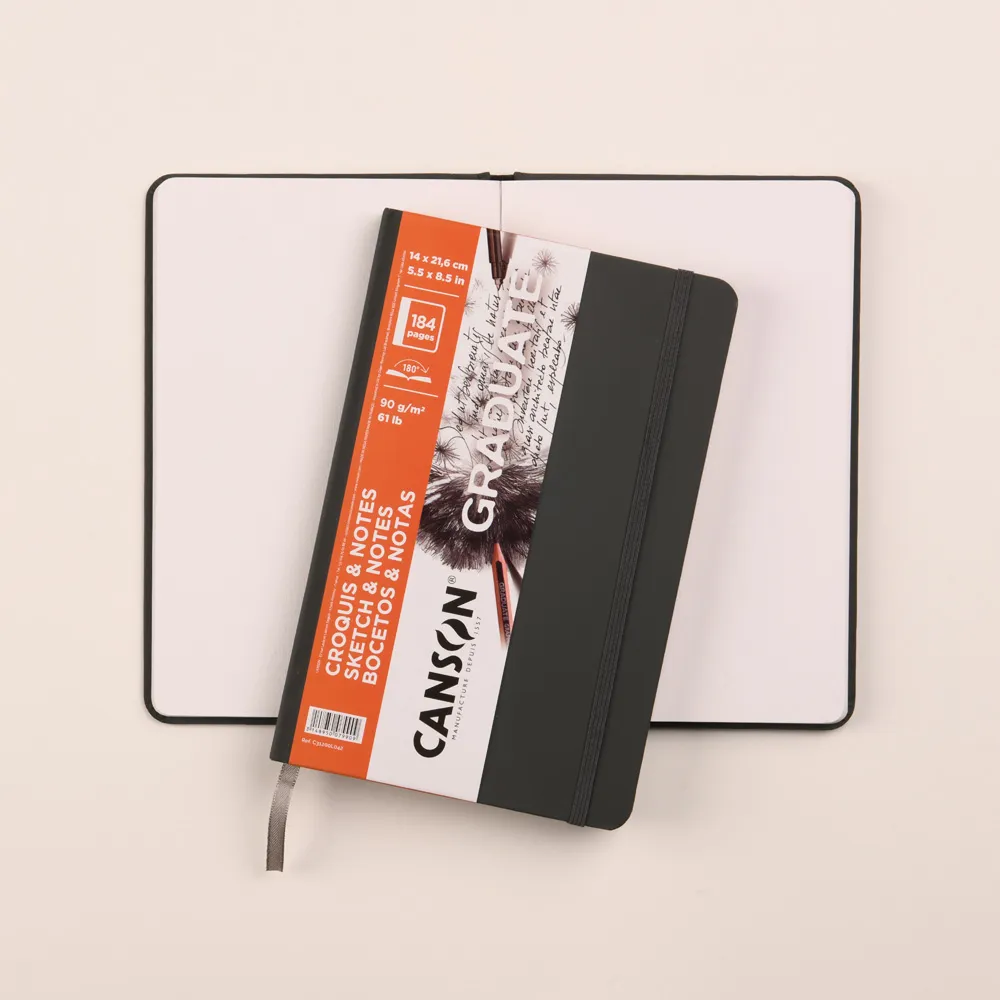 グラジュエイトブック　スケッチ＆ノート　ダークグレー　＜A5変型＞