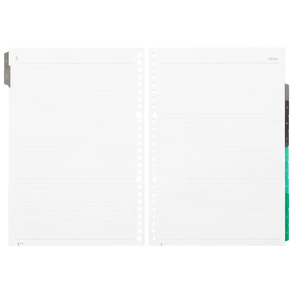 2026年4月始まり　ルーズリーフダイアリー　パウダーカラー　月間　＜B5＞