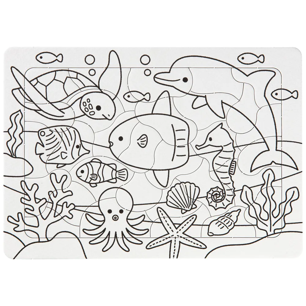 おえかきパズル　ぬりえタイプ　うみのいきもの　＜B5＞