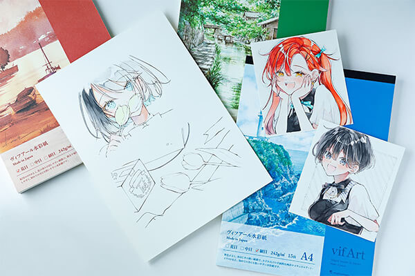 【インタビュー】人気イラストレーターの川名すずさんに聞く、「自分にあった紙」を選ぶヒント ヴィフアール水彩紙の魅力も伺いました!